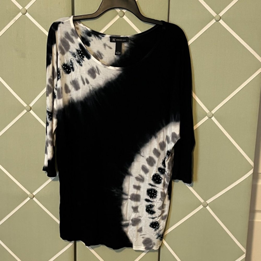 INC International Concepts Black and White Shirt